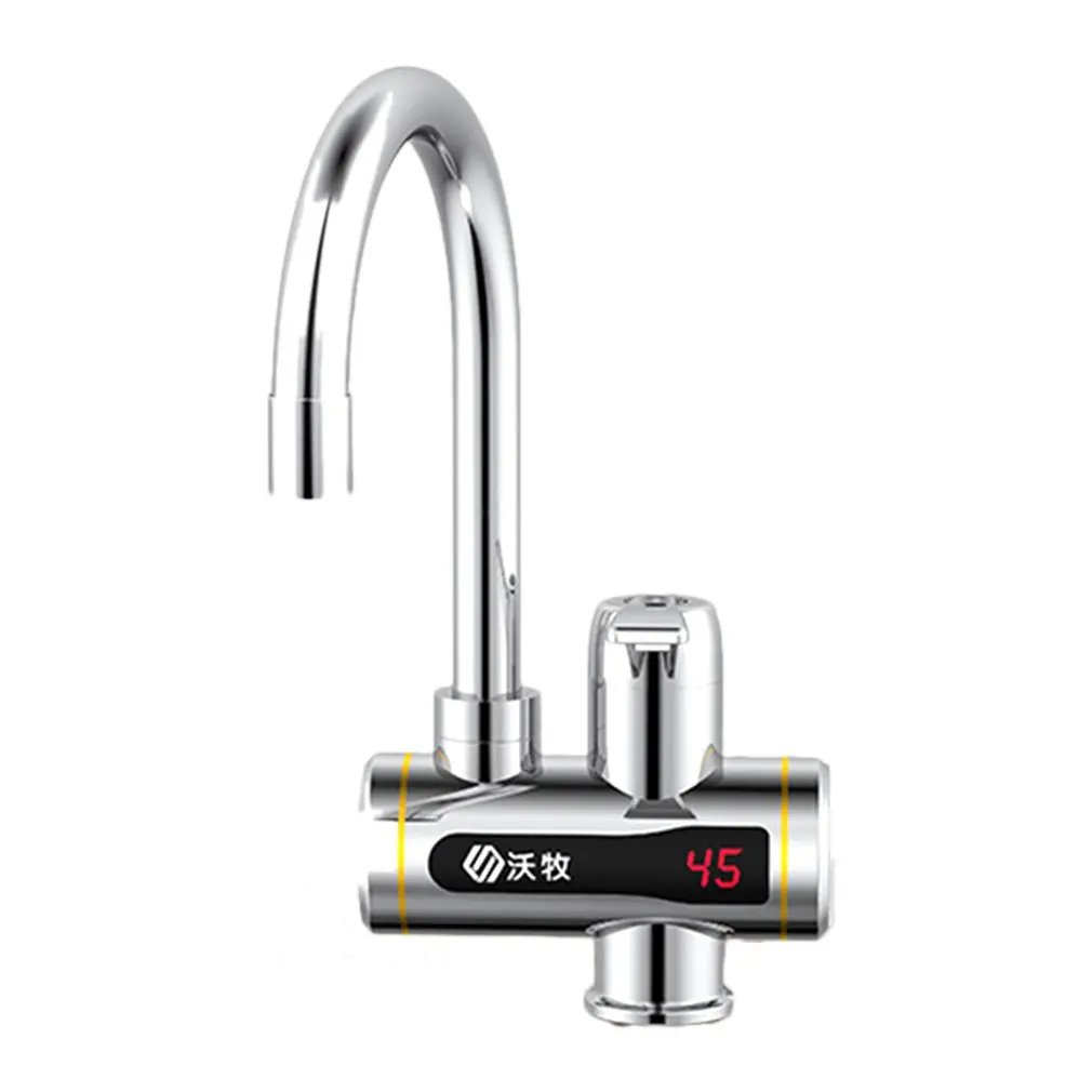 Front Electric Faucet Hot Cold Water Faucet Kitchen Rapid Heating Dual-purpose Electric Water Heater Led Digital Display - Цвет: Type-2