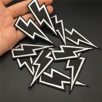 10 Pcs/Lot DIY Lightning Embroidered Patches | Iron-On Badges for Clothing, Fabric, Sewing Stickers, Appliques