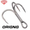 2022 New ST41-3X 20pcs/lot White Color Treble Hook High Strength Hooks 2#-4#-6#-8#-10# High-Carbon Steel Saltwater Fishing Hook ► Photo 3/5