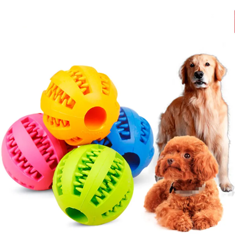 Pet Dog Toy Funny Interactive Elastic Ball Chew Teeth Cleaning Food Super Tough Rubber Durable Woven Bone Rope | Дом и сад