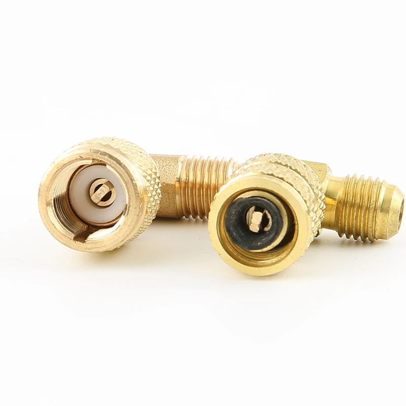 Adapter 5/16" Charging Hose Pump R410A Brass Refrigerant HVAC Mini Split Air Conditioners 1/4"