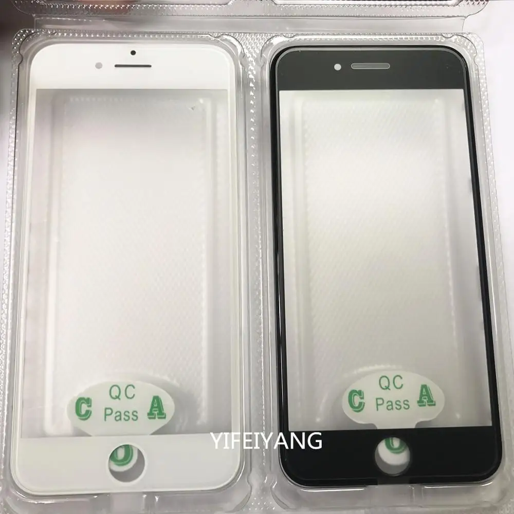 Front Screen Glass with Frame, OCA Glue, Ear Speaker Mesh, 100% Press, 3 in 1, for iPhone 8, 7, 6, 6S Plus, 5, 5S, 10Pcs