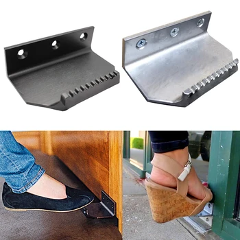 

Easy Open Office Screw Fastened Durable Steel Shopping Mall Portable Fixed Door Handle Handsfree Home Wear Resistant Foot Pedal