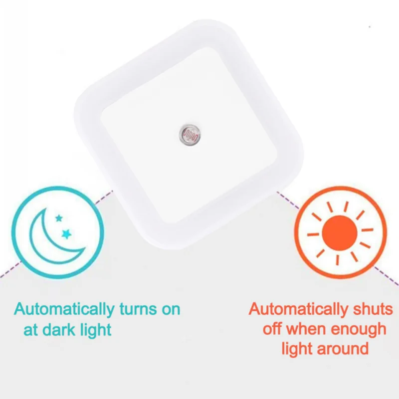 mi motion activated night light 2 LED Night Light Mini Light Sensor Control 110V 220V EU US Plug Nightlight Lamp For Children Kids Living Room Bedroom Lighting bright night light