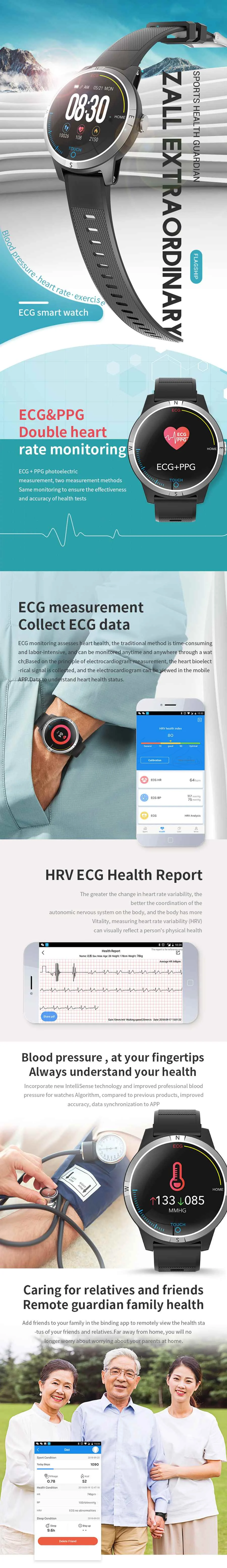 E101 ECG+ PPG HRV ECG Смарт часы браслет здоровье в режиме реального времени сообщение толчок сердечного ритма Монитор артериального давления buletooth вызов