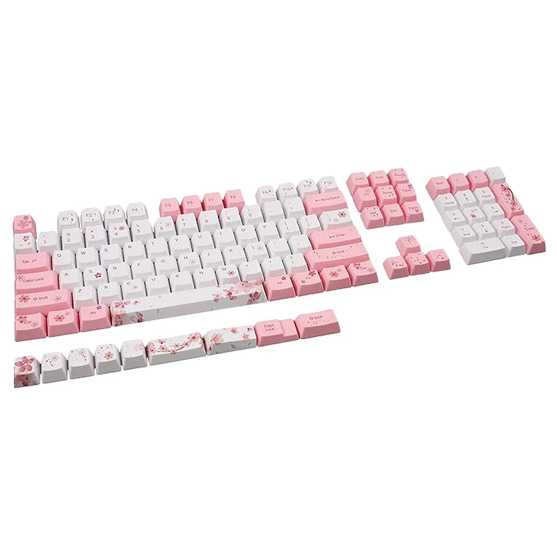 Pink 113 ключ PBT Keycap Набор DIY механическая клавиатура тема Keycaps Замена кнопки - Цвет: Pink