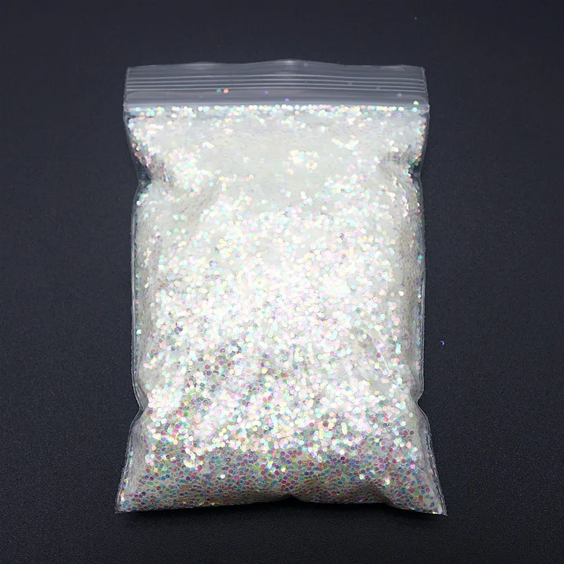 Laser Hexagonal Sequins Pure Color Sequins Shiny Nail Polish Powder Flaky Nail Art Patch Jewelry Material 20g50g1mm