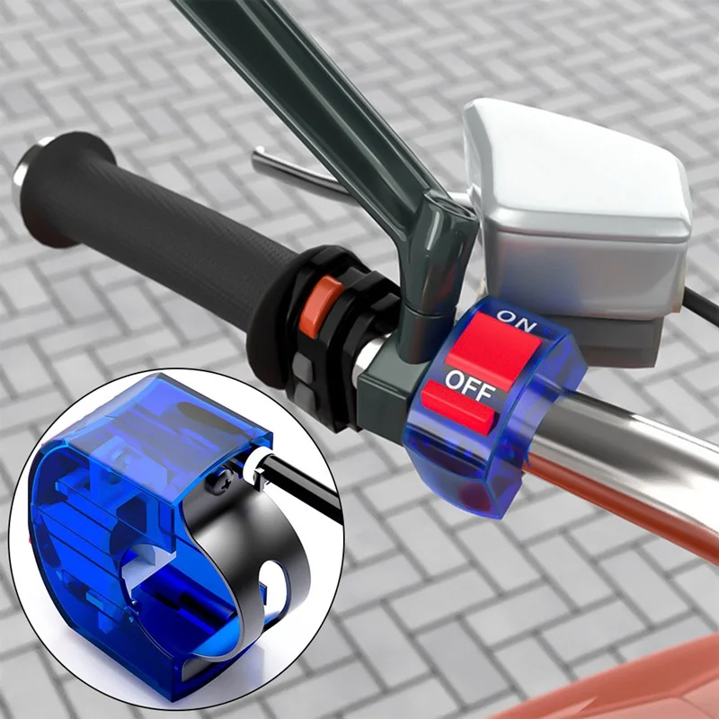 Мотоциклетный головной светильник s обгонный светильник кнопка переключения модифицированный электрический автомобиль руль цветной прозрачный переключатель