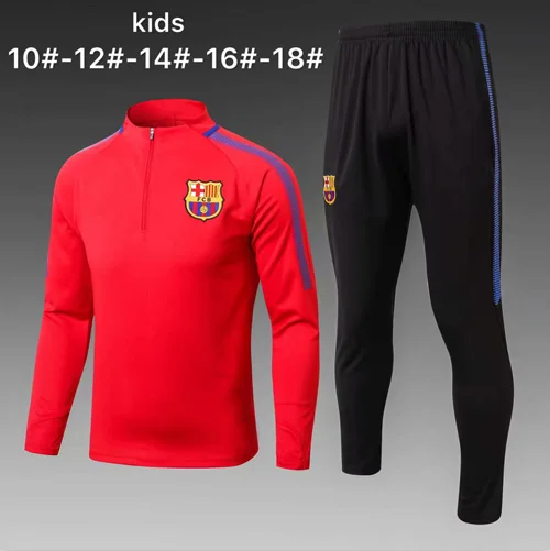 Топ 19 20 года, одежда для футбола, спортивный костюм для детей GRIEZMANN SUAREZ UMTITI, тренировочный костюм на молнии, Детская футбольная майка - Цвет: Многоцветный