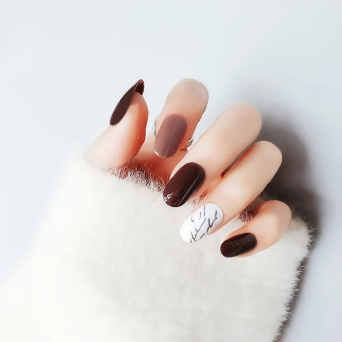 Nail Art Наклейки, декоративный элемент для рукоделия наклейки для маникюра Мрамор шаблон для Для женщин Леди невесты OR88