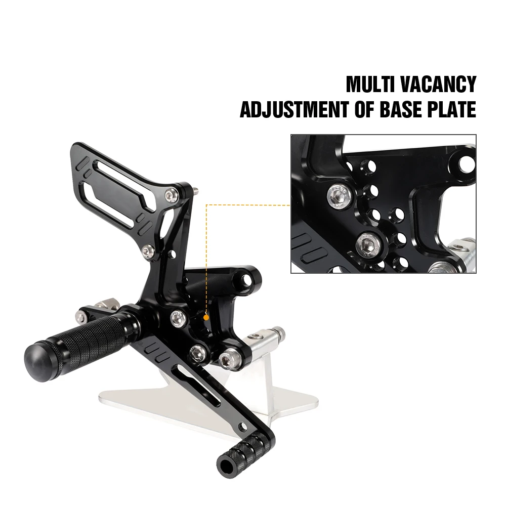CNC мотоцикл подножка подножки Peg педаль Rearset Серебряный протектор для Suzuki SV650 SV650S GSXR600 GSXR750 GSX1000 K1 D40