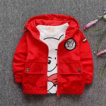 

Spring Cotton Jacket for Kids Baby Boys Windbreaker Cartoon Mickey 2019 Fall Kid Children Coat for Girls Zipper Clothes 70-105cm