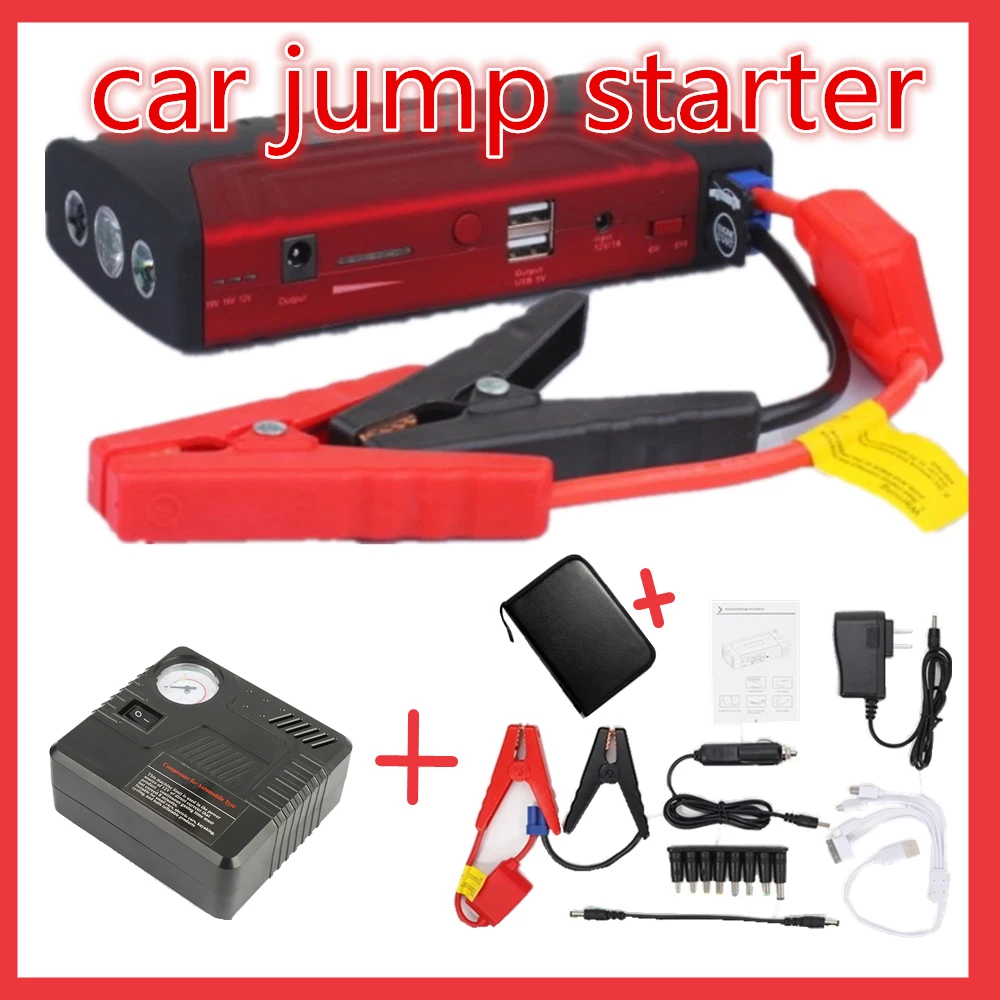 

Auto Power Bank 600A Portable charger 12V Car Jump Starter Multifunction Booster Petrol Diesel With Three Lights For Car Battery