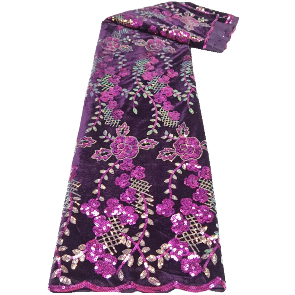 

African Lace Fabric 2021 High Quality Lace Velvet Lace French Tulle Lace Fabric Nigerian Lace Fabric For Wedding Dress qx66-490