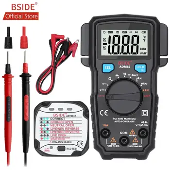

BSIDE ADM62 True RMS Digital Multimeter Auto Range DMM Dual Slot TRMS Voltmeter Ammeter Ohmmeter Diode NCV Portable Multi Tester