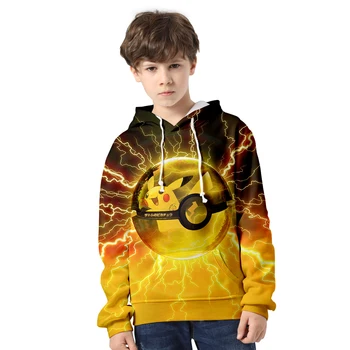 

POKEMON Top and Top Spring&Autumn Baby Boys Girls Hoodies Unisex Sweatshirts Long Sleeve Casual Tops