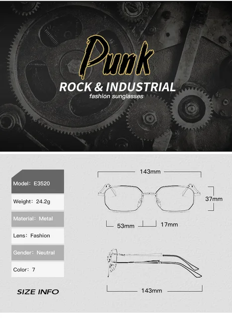Narrow Rectangular Sunglasses For Men And Women Metal Frame_voghion.com