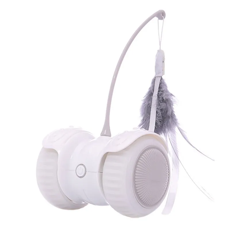 Pet Electric Smart Balance Led Luminous Remote Control Car Funny Cat Toy Gray Feather (lithium Battery, Capacity 300ma)
