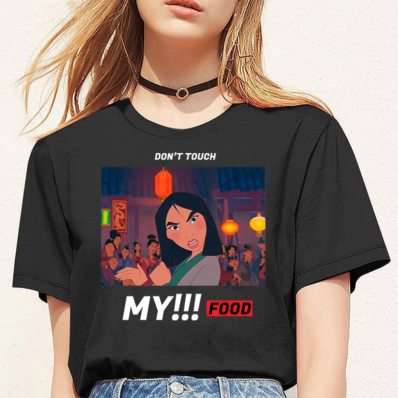 Женская одежда Mulan Princess Новое поступление футболки Harajuku женская спортивная