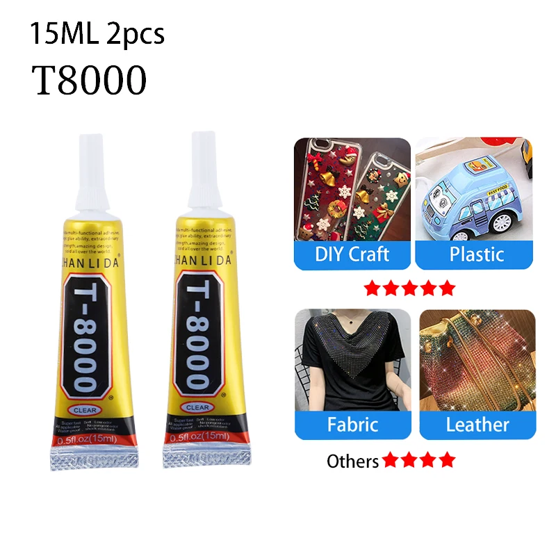 T8000 Glue For Rhinestones Crystal Adhesive Jewelry Needles Epoxy Resin  Multi Purpose DIY Glass Jewelry Crafts Leather Supplies - AliExpress