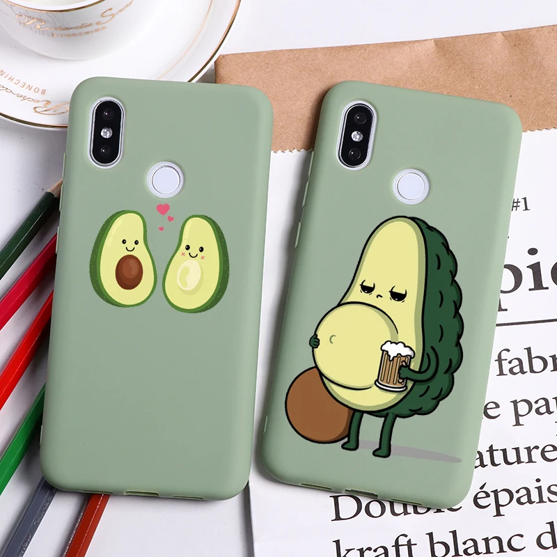 Мягкий чехол из ТПУ с рисунком авокадо для Xiaomi Mi A3 Lite Note 8 7 6 5 K20 Pro 9 9T 4X 8T S2 A1 A2 5X 6X SE