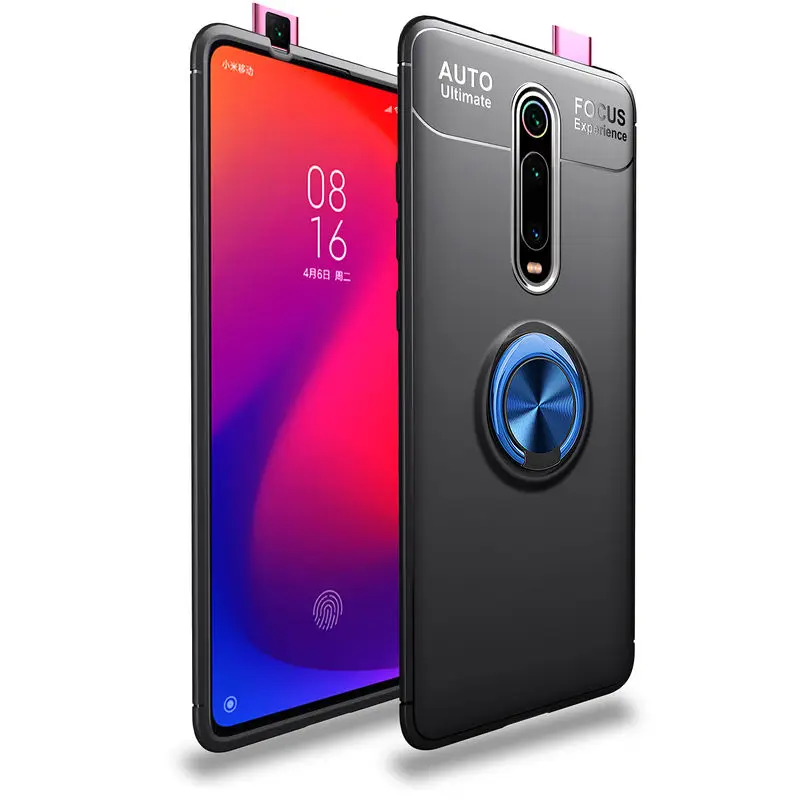 

XiaoMi RedMi K20 Case With Finger ring Stand shockproof Back Cover For RedMi K20 K20 Pro Mi 9T 9T Pro fashion Car bracket Cases