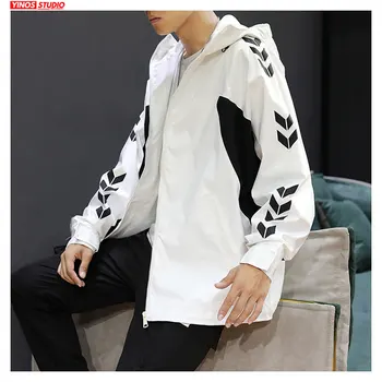 

Dropshipping 2020 Autumn Streetwear Hooded Patchwork Jacket Japanese Fashion Casual Sport Coats Male Baggy Outdoor Cargo Tops