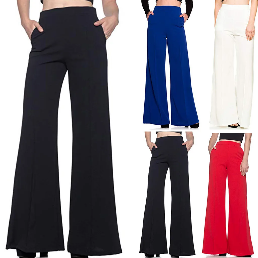 Корейские брюки Харадзюку расклешенные брюки набор черные расклешенные брюки женские Мешковатые штаны женские брюки повседневные брюки# A3