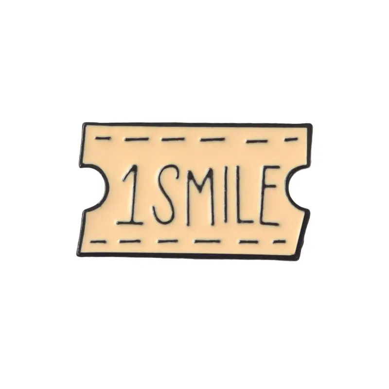 

DoreenBeads Pin Brooches Movie Ticket Initial Alphabet/ Capital Letter Message Enamel Cloth Bag Shirt Wild Brooch 25x15mm, 1 PC