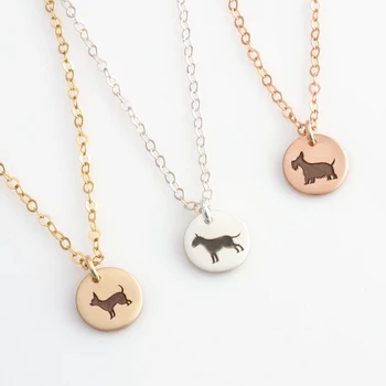 

925 Silver Dog Mom Necklace Pet Necklace Handmade Choker 10mm Pendant Jewelry French Bulldog Beagle Women Necklace