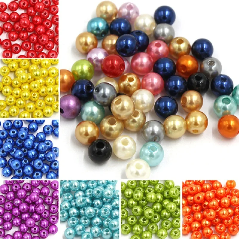 

300pcs/bag Acrylic Imitation Pearls for Crafts 4mm Needlework Pearl Beads Jewelry Making Pearls for Handicrafts Wholesale Parels