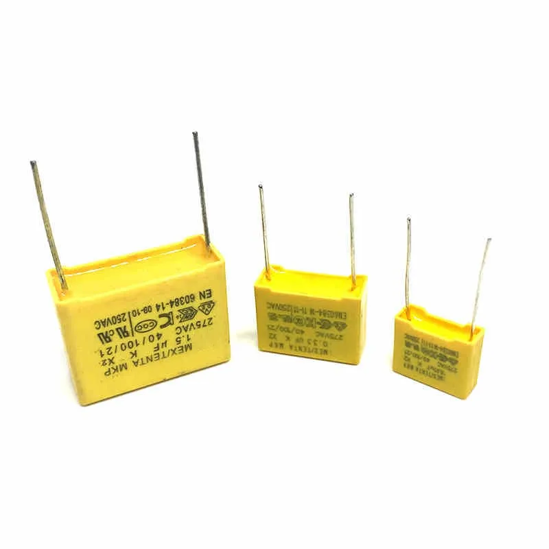 Condensatore A Film Iskra 2.2uF 275V X2 MKP - Polipropilene, Passo 27.5mm, Per Circuiti Elettronici