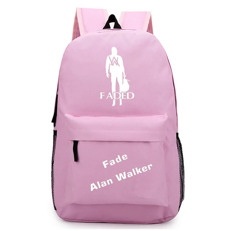 Alan Walker DJ выцветшие вентиляторы школьные сумки рюкзак для ноутбука Mochila Feminina мальчики девочки обратно в школьный подарок день пакет - Цвет: Style 21