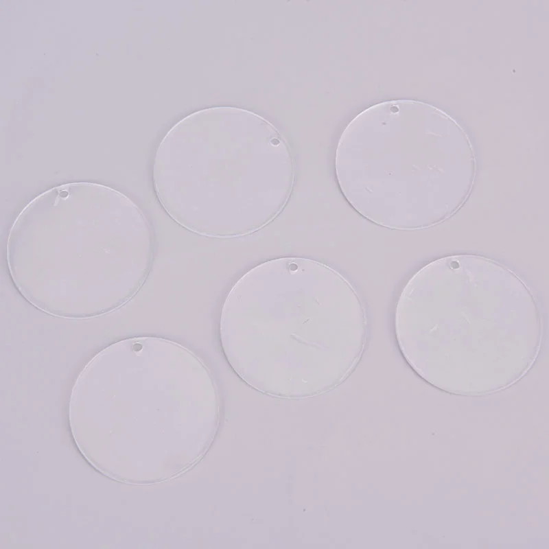 40 Laser Cut Color Acrylic Blank Round Discs Smooth Edge Transparent Plexiglass  Circles 1/8 inch (3 mm) with or without Holes DIY Crafts Keychains Jewelry  Gift Tags