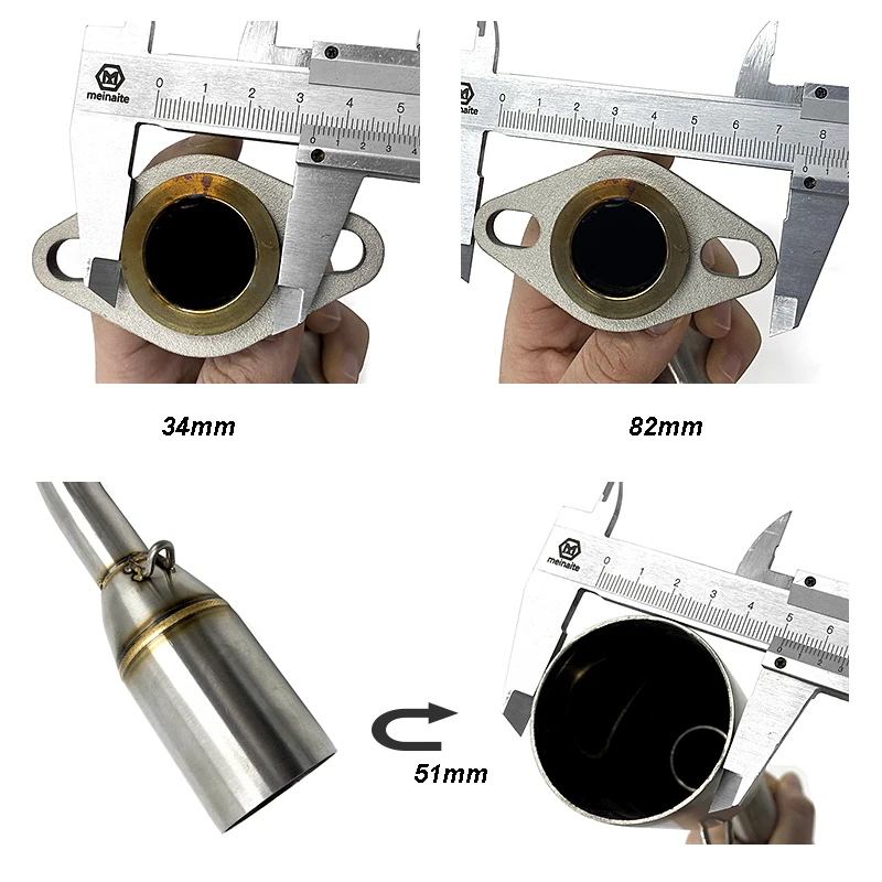 Motor Full System Exhaust Escape Modified Front Link Pipe Muffler DB Killer Silencer (5)