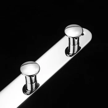 

Hot Kitchen Bathroom Organizer Storage Shelf Stainless Stee Cupboard Hanging Hook Shelves For Towel Chest with 5 Heavy Duty Hook