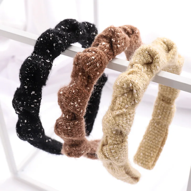 

Latest Style Cotton Headband Solid Color Braided Multi Knotted Hairband Hair Hoop Bezel Hair Hoop Bezel Hair Bands Accessories