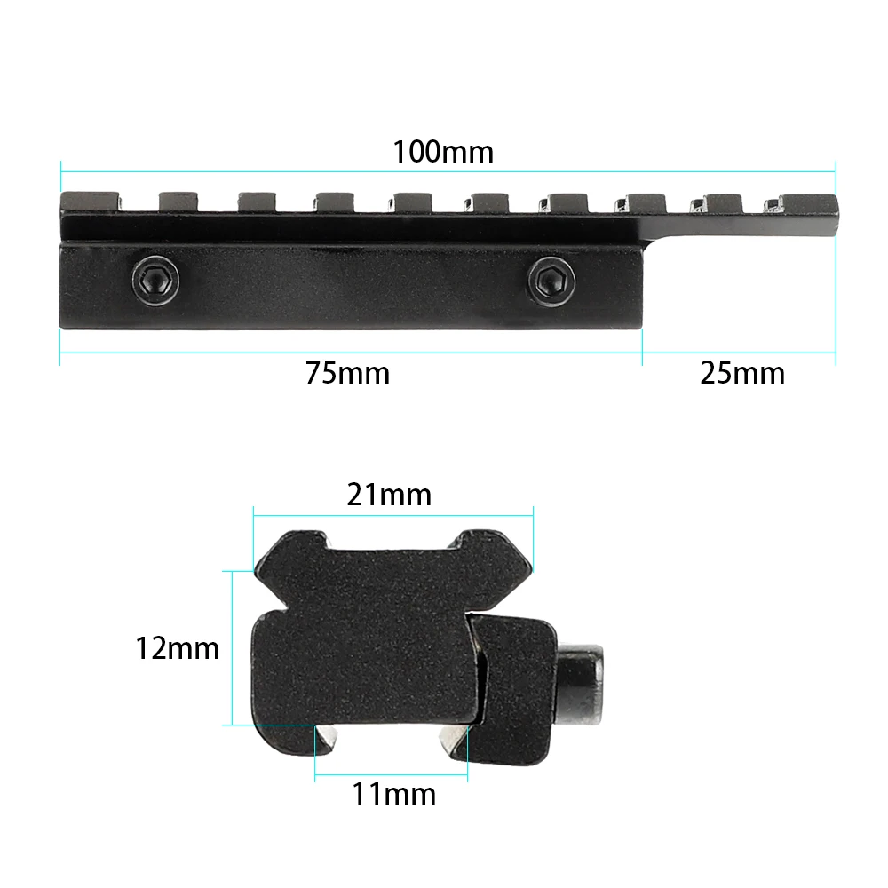 Ohhunt Охота прицела 11 мм ласточкин хвост до 20 мм Пикатинни Вивер адаптер алюминиевая основа прицел степень крепления для винтовки