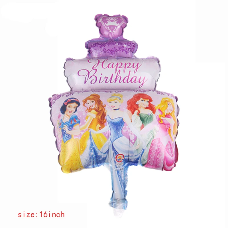 1pc Six princess Принцесса воздушный шар из фольги для вечеринок для девочек детский душ Гелиевый шар День Рождения декорации на свадьбу, вечеринку украшения - Цвет: 1pc Six princess