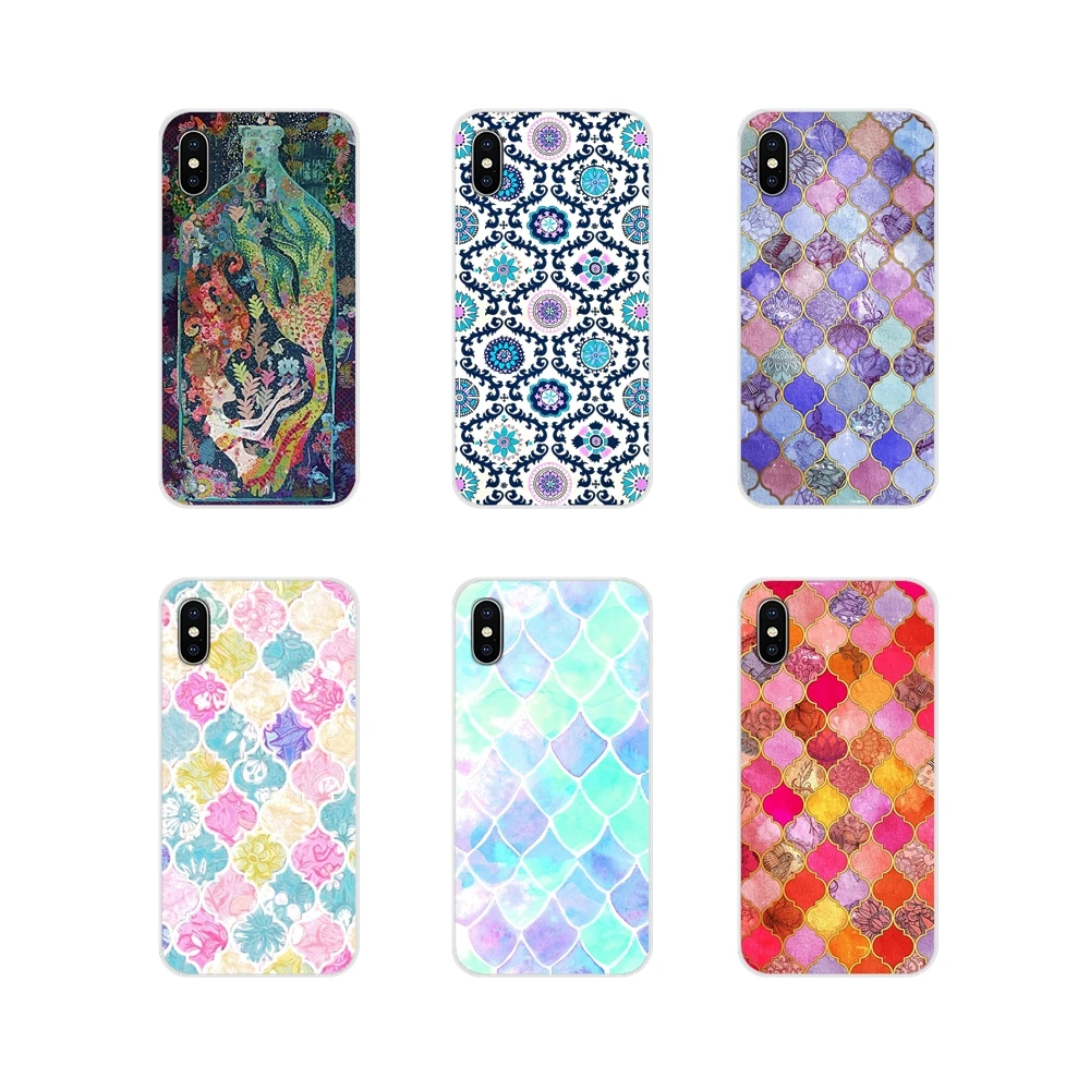 Довольно пастельных Марокканский плитка мозаика для Huawei G7 G8 P7 P8 P9 P10 P20 P30 Lite Mini Pro P