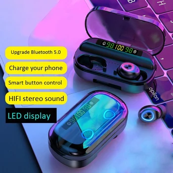 

Bluetooth Wireless Headphone with 1200MAh Charging Case TWS Bluetooth Earphone with microphone Sports Waterproof Headset Earbud