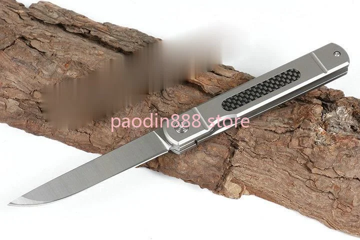 Складной нож Commander быстрооткрывающийся клинок из титана и углеволокна с лезвием