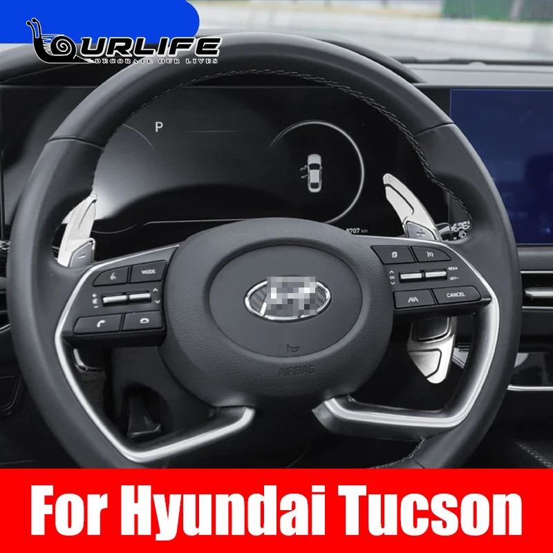 For Hyundai Sonata 10th Elantra 7th MISTRA Tucson Car Accessories Metal Steering Wheel Shift Paddles Shifter Extension