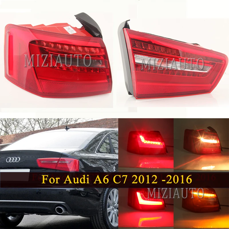Задний светильник, задний светильник s для Audi A6 C7 2012 2013, отражатель бампера, светильник, стоп-сигнал поворота, задний светильник s