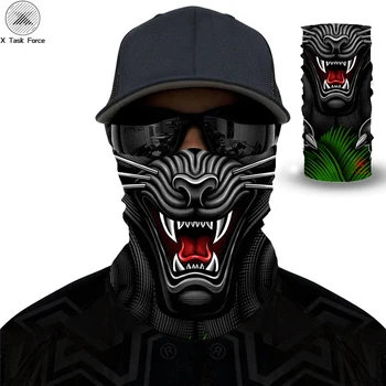 

3D printed animal style dacron scarf dust mask outdoor sports bandanna scarf camping bike headwear hiking magic scarf
