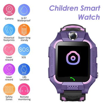 

SZ6A Multifunctional Kids Smart Watch Tracker 1.44" Touch Screen MTK2503 Chat Call SOS Positioning IP67 Waterproof Smartwatch