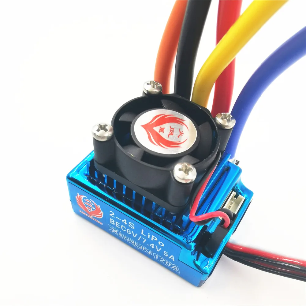 Fire Phoenix 120A Xerun бесщеточный ESC с сенсорным кабелем 2 4s Lipo 6V/5A или 7 4 V/5A BEC сенсорный esc