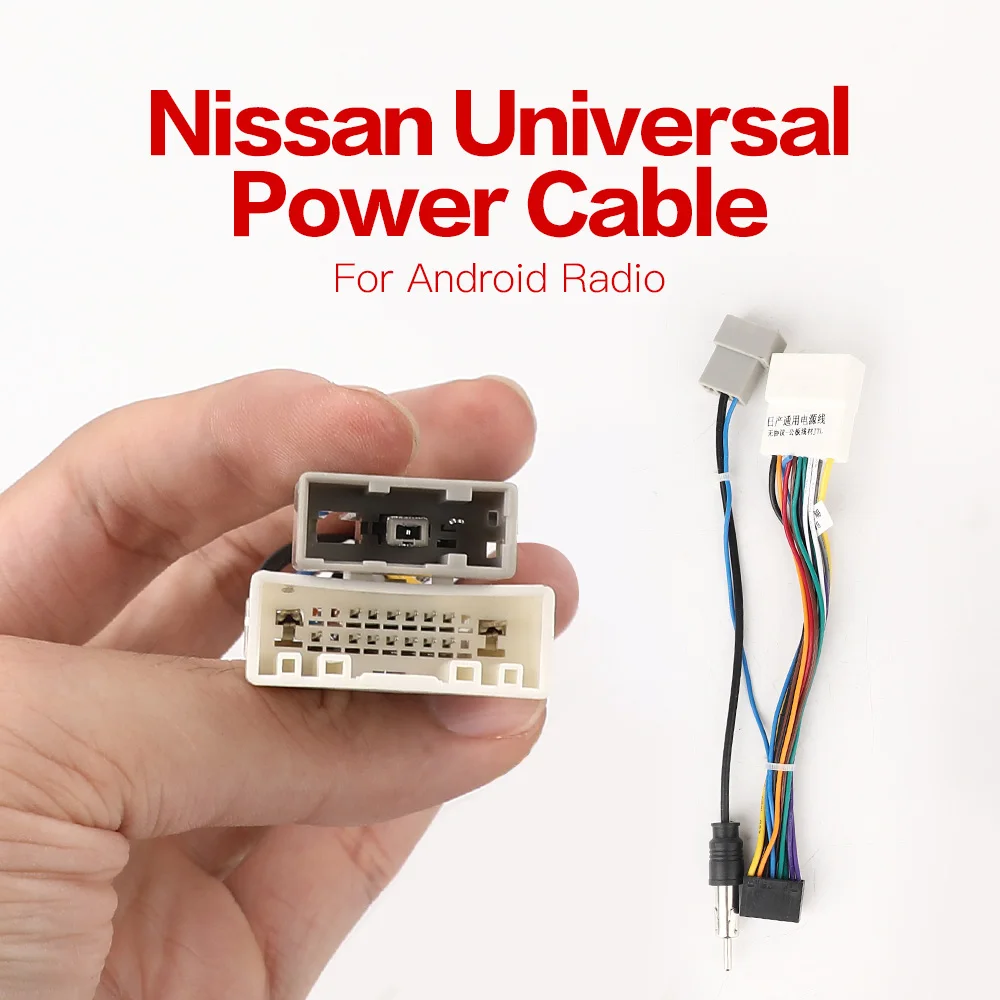 Nissan Power Cable Дополнительные аксессуары специальный кабель для вашего автомобиля(для Nissan/KIA/VW/Ford Focus/Toyota/hyundai) для радиоприемник для Android - Цвет: Nissan Power Cable
