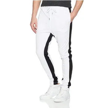 

Mens Vogue Patchwork Contrast Color Hip Pop Joggers Pants Male Slim Sportswear Streetwear Pencil Harem Pants Trousers Slacks XXL