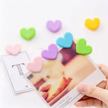 

Student Storage File Clip Cute Pink Heart-shaped Spring Clip Folder Card Photo Clip Decoration Office Binding Supplies